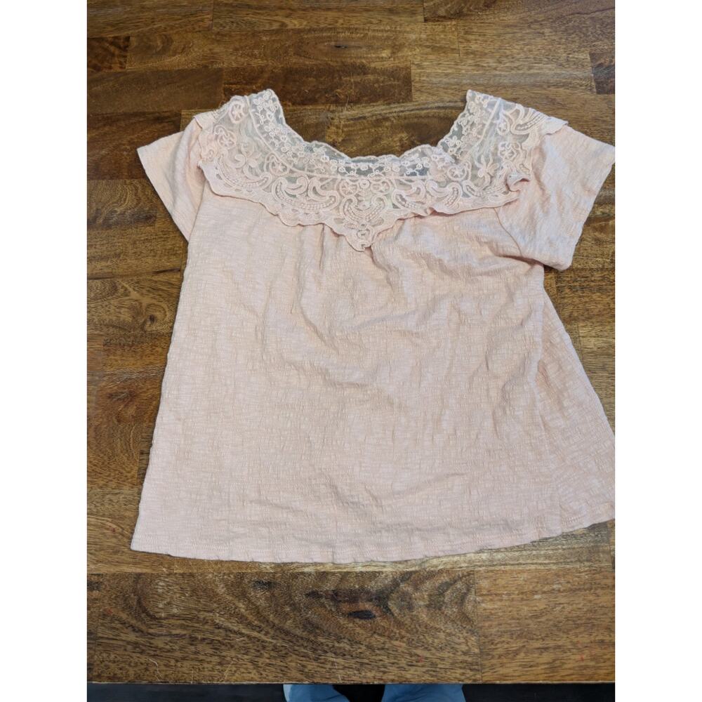 Altar'd State Women's Size Small Shirt Tunic Top Peach Pink Boho Cottagecore